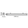 Pantalla estanca LED Marsella 48W 1500 mm CCT Enlazable  CCT