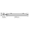Pantalla estanca LED Marsella 40W 1200 mm CCT Enlazable  CCT
