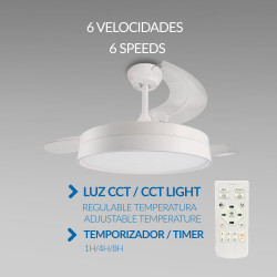 Ventilador de techo LED White Loki Ø106 cm - DSC  CCT