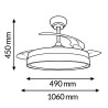 Ventilador de techo LED Black Loki Ø106 cm - DSC  CCT
