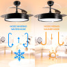 Ventilador de techo LED Black Loki Ø106 cm - DSC  CCT
