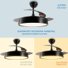 Ventilador de techo LED Black Loki Ø106 cm - DSC  CCT