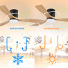 Ventilador de techo LED Black Energy  CCT
