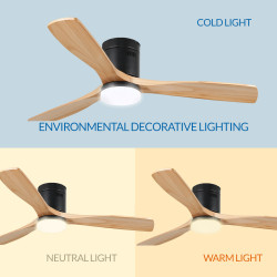 Ventilador de techo LED Black Energy  CCT