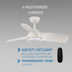 Ventilador de techo LED White Face - DSC  CCT