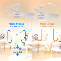 Ventilador de techo LED White Face - DSC  CCT