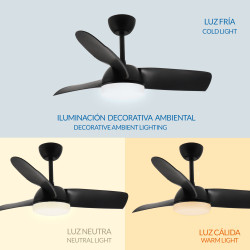 Ventilador de techo LED Black Face - DSC  CCT