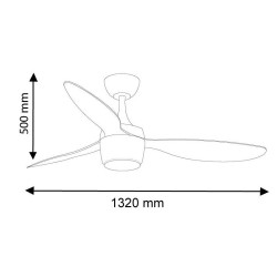 Ventilador de techo LED White Lin - DSC  CCT