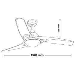 Ventilador de techo LED Ivara DSC  CCT