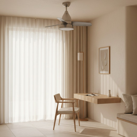 Ventilador de techo LED Niquel Silence - DSC  CCT