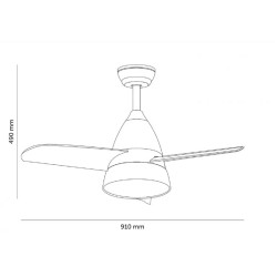 Ventilador de techo LED Niquel Silence - DSC  CCT
