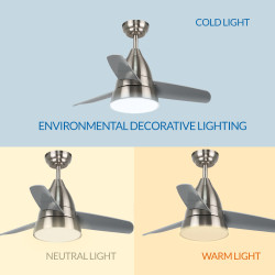 Ventilador de techo LED Niquel Silence - DSC  CCT