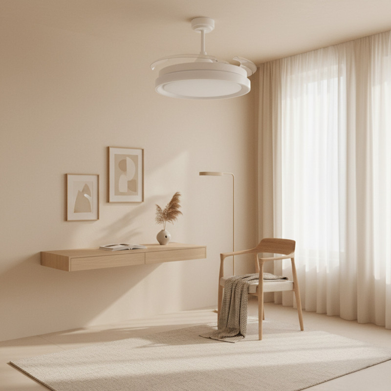 Ventilador de techo LED White Yeray Ø107 cm - DSC  CCT