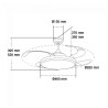Ventilador de techo LED White Yeray Ø107 cm - DSC  CCT