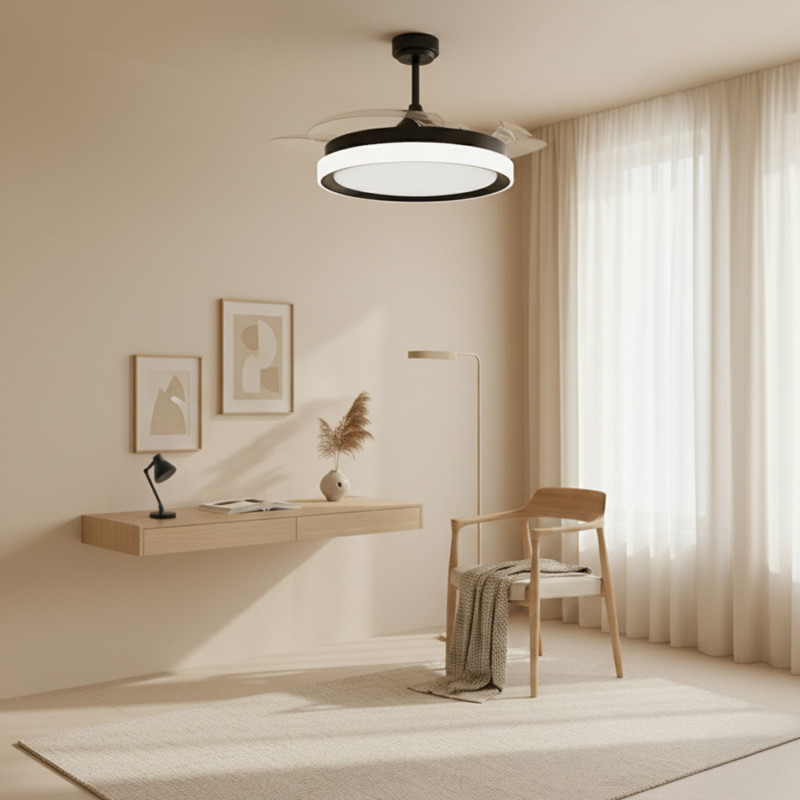 Ventilador de techo LED Black Yeray Ø107 cm - DSC  CCT