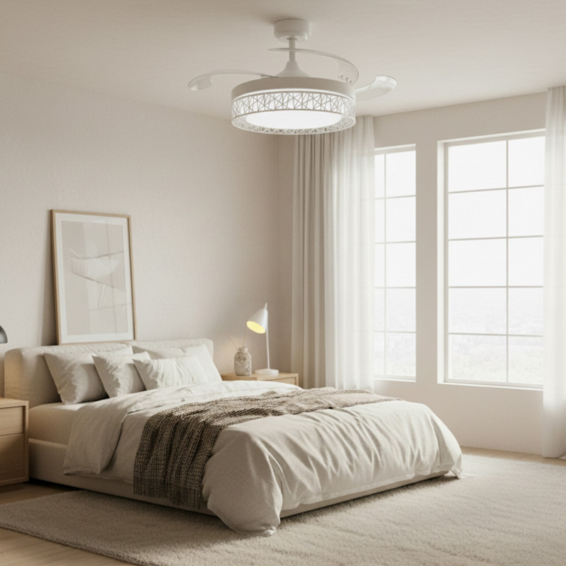 Ventilador de techo LED White Aqua Ø107 cm  CCT