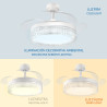 Ventilador de techo LED White Aqua Ø107 cm  CCT