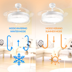 Ventilador de techo LED White Aqua Ø107 cm  CCT