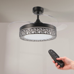 Ventilador de techo LED Black Aqua Ø107 cm  CCT