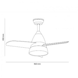 Ventilador de techo LED Black Silence - DSC  CCT