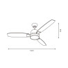 Ventilador de techo LED White Bass - DSC  CCT