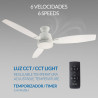 Ventilador de techo LED White Bass - DSC  CCT