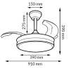 Ventilador de techo LED White Thor Ø91 cm - DSC  CCT