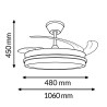 Ventilador de techo LED White Decor Ø106 cm  CCT