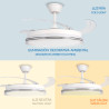 Ventilador de techo LED White Decor Ø106 cm  CCT