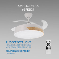 Ventilador de techo LED Messe Nature Ø107 cm  CCT
