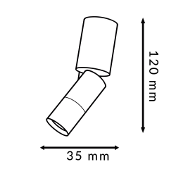 Aplique LED orientable White Tube 5W (UGR 17)  6000K