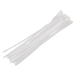 Bolsa 30 pcs bridas blancas 100% nylon  7.6X450 mm