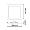 Panel LED Cuadrado Serie Pro 25W CCT  CCT