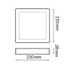 Panel de Superficie Serie Pro Cuadrado 20W CCT  CCT