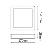 Panel de Superficie Serie Pro Cuadrado 12W CCT  CCT