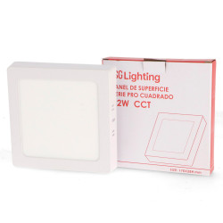 Panel de Superficie Serie Pro Cuadrado 12W CCT  CCT