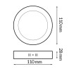 Panel de Superficie Serie Pro Circular 6W CCT  CCT
