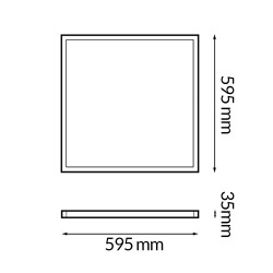 Panel LED de Marco Luminoso 60X60 cm 42W No Flicker CCT  CCT
