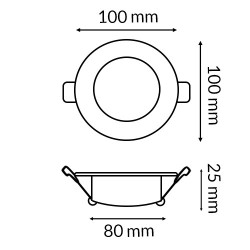 Downlight LED Pro Lass 7W CCT  CCT