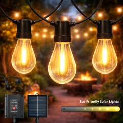 Guirnalda Led Solar de 10 bombillas 6,5M Exterior IP54  2700K