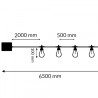 Guirnalda Led Solar de 10 bombillas 6,5M Exterior IP54  2700K