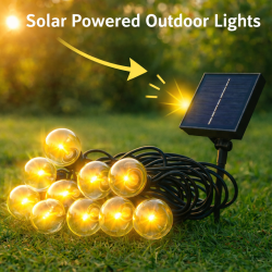 Guirnalda Led Solar de 10 bombillas 6,5M Exterior IP54  2700K