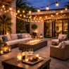 Guirnalda Led Solar de 10 bombillas 6,5M Exterior IP54  2700K
