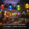 Guirnalda de 10 bombillas 8M Exterior IP44 cable eléctrico RGBW  RGB+W
