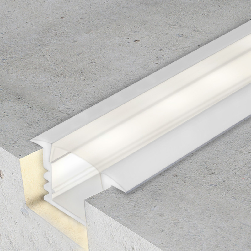 Perfil de aluminio Pladur Lacado Blanco - 2 metros  Blanco