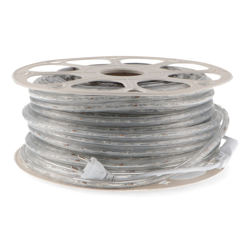 Manguera de Led Redonda 220V 7W/m IP65 - 50 Metros  Verde