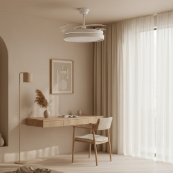 Ventilador de techo LED White Afar Ø107 cm  CCT