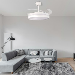 Ventilador de techo LED White Afar Ø107 cm  CCT