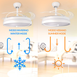 Ventilador de techo LED White Afar Ø107 cm  CCT