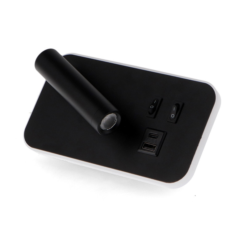 Aplique de pared Led orientable Black Square 10W  4000K